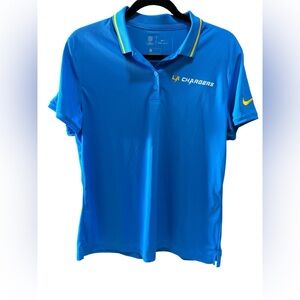 Nike Blue LA Chargers Polo with Yellow Accents